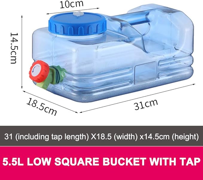 Water Storage Containers, Camping Water Container, Portable Water Tank with Faucet Camping Bucket with Tap Water Jug with Spigot BPA Free Emergency Water Storage for Outdoor Camping Hiking
