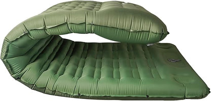 Sleeping Pad for Camping,5" Ultra-Thick Camping Mattress with Pillow Built-in Foot Pump, Self Inflating Camping pad for Backpacking, Car Camping, Hiking, Tent(Green)