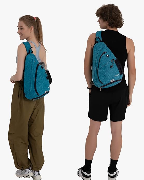 WATERFLY Sling Bag Crossbody Backpack: Over Shoulder Daypack Casual Cross Chest Side Pack