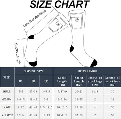 Heated Socks for Women Men,Foot Warmers Electric Rechargable Battery Heating Socks,Winter Cold Feet Hunting Ski Camping Hiking Riding Motorcycle Snowboating Thermal Warm Socks