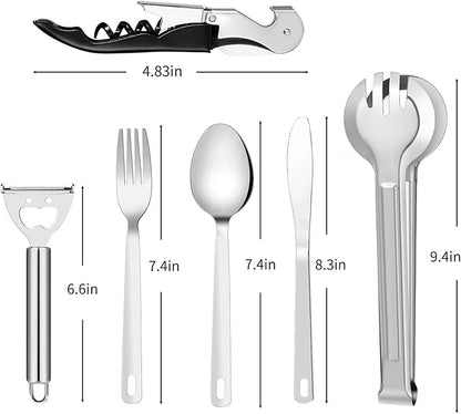 Camping Essentials Camping Accessories Gear Must Haves Camper Tent Camping Kitchen Rv Cooking Set Camping Cooking Utensils Set Supplies Gadgets Outdoor Stove Portable Picnic Gifts BBQ Stuff