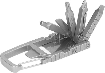 12 in 1 Keychain Multitool Screwdriver Bit Folding Multi Tool Bottle Opener Portable Pocket Tool for Outdoors Camping