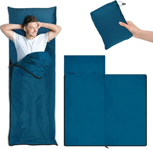 Sleeping Bag Liner, Ultralight Sleeping Bag Liner 86.6 * 35.5 inch Hotel Sleeping Sack for Adults,Ultralight Travel Sheet & Adult Sleep Sack, Camping Sheets Travel Sleep Sack for Backpacking