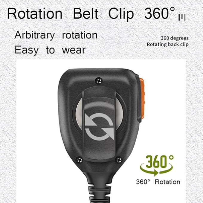 BAOFENG BF-F8HP Microphone Speaker Handheld Mic Waterproof Upgrade of Original BF Mic for GMRS Ham Radio 2Pin K Mic Compatible with UV-K5 UV-82 UV-S9 Plus UV-17R P15UV