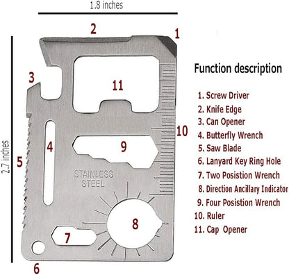 Survival Multi-tool Card and Snowflake Tool Camping Tool EDC Kit Hunting Fishing Hiking Gear