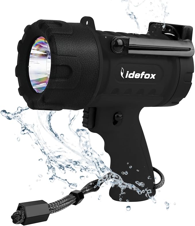 Rechargeable Spotlight Flashlights 1000 Lumen Super Bright Spot Light with 3 Modes Long Lasting Flashlight Searchlight and Flood Camping Flashlight