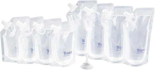 Concealable Cruise Ship Rum Sneak Flask Kit Set (4x16oz, 4x8oz)