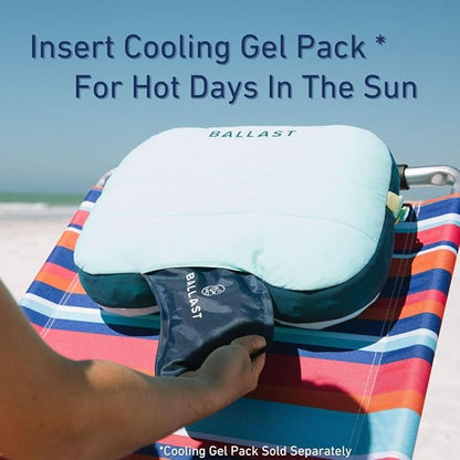 Ballast Beach Pillow – Inflatable Beach Pillow, Camping Pillow, Pool Pillow, Ultra Soft and Durable Pillow That Won’t Blow Away on Windy Beaches (Blazing Sunset)