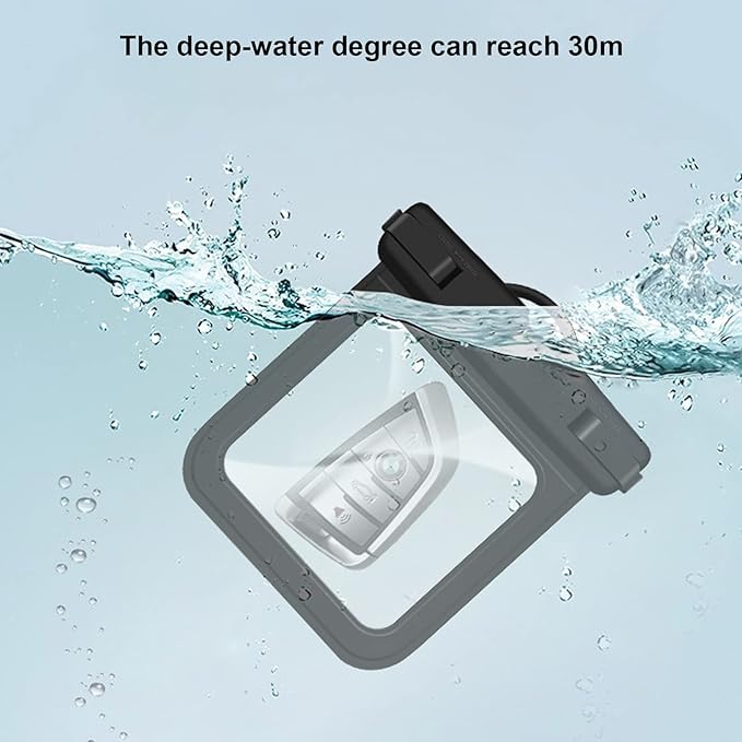 Waterproof Pouch Wallet, 2 Pack Floating Car Key FOB Case with Keychain, IPX8 Small Dry Bags Waterproof Bags for Swimming, Waterproof Pocket Holder for ID Badge Credit Card Money Coins License Water