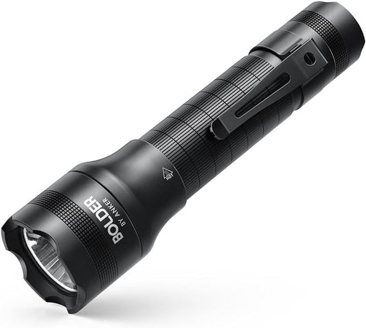 Anker [Rechargeable Bolder LC40 Flashlight, LED Torch, Super Bright 400 Lumens CREE LED, IP65 Water Resistant, 5 Modes High/Medium/Low/Strobe/SOS, Indoor/Outdoor (Camping/Hiking/Emergency Use)