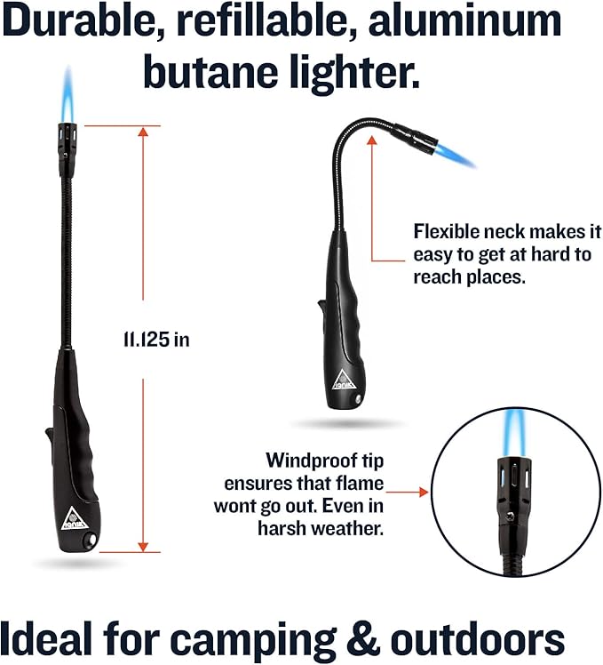 Ignik Refillable Windproof Aluminum Butane Lighter