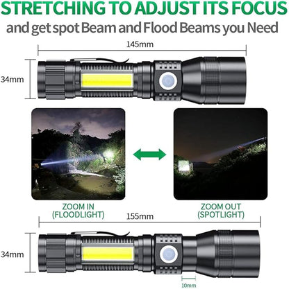 Blacklight flashlights, 3 in-1 Rechargeable Flashlights, UV Light Magnetic LED Flashlight High Lumens, 7 Mode Emergencies Camping flashlight, Tactical Waterproof Flash Light for Pet Urine Detection
