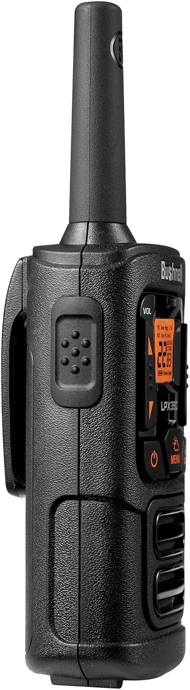 New Bushnell LPX350 Walkie Talkie Radio - Reliable Quality, Rugged Design, 1W Power for 25 Miles of Range, Two Way Radios Equipped for Wherever Life Takes You (2 Pack)