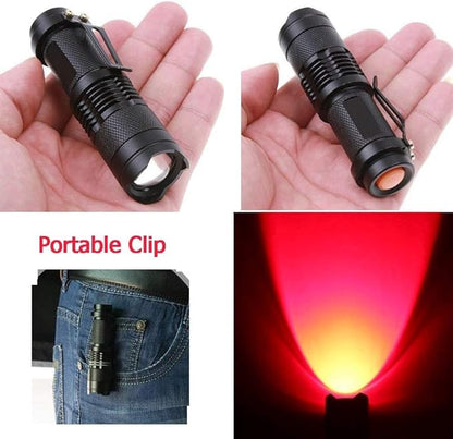 4 Pack Single Mode Red Light Flashlight, 1 Mode Red LED Flashlight Red Flashlight Torch, Red LED Red Light for Astronomy, Aviation, Night Observation