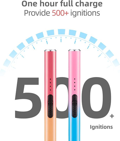 2 Pack Electric Lighters for Candle,Arc Candle Lighter with USB Charging,Flameless Windproof,Aromatherapy,Candles,BBQ,Kitchen,Camping,Gifts for Women, Mom, Thanksgiving, Christmas. (Gradient Colors)