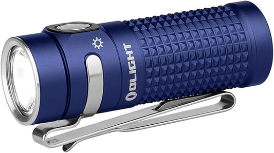 OLIGHT Baton4 Rechargeable EDC Flashlight, LED Pocket Flashlight 1300 Lumens with Magnetic Charging Cable, Small Powerful Bright Flashlight for Home, Camping, and Emergencies (Regal Blue)