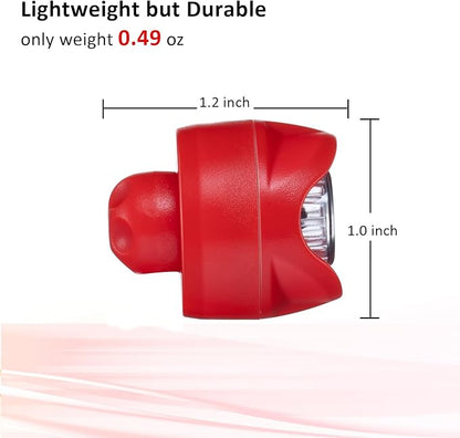 RAHAN Rechargeable Headlights for Croc 2pcs,Flashlights Attachment for Crocs, LED Shoes Light with 3 Light Modes for Dog Walking, Camping, Running, Suitable for Adults, Red