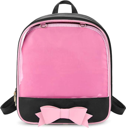 STEAMEDBUN Ita Bag Backpack Bowknot Kawaii Pin Display Backpack Bag with Insert