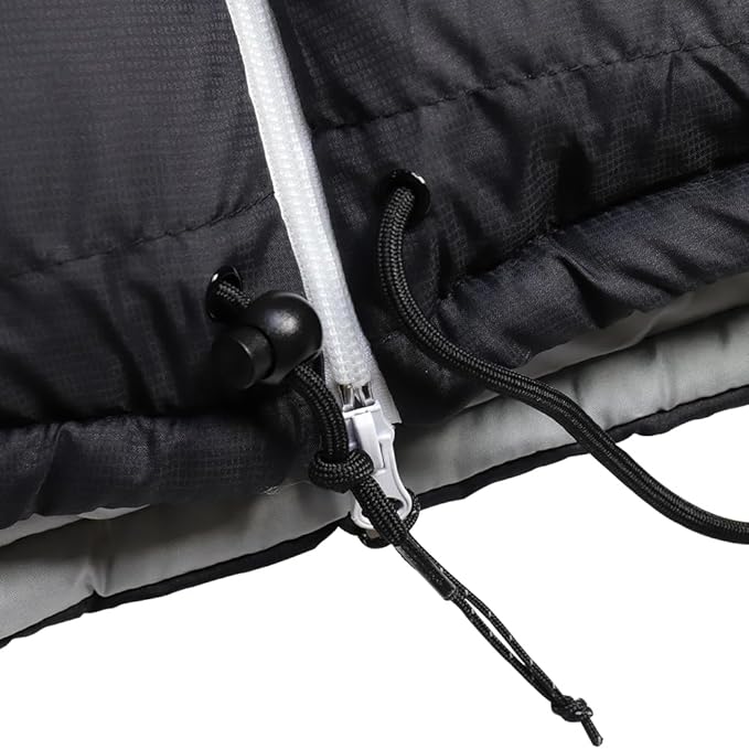 Thermotuff Wearable Sleeping Bag with Dual Hoodie, Long Sleeves, Pockets & Adjustable Drawstring - Ideal for Camping, Cold Weather Hiking, and Stadium Sak Blanket