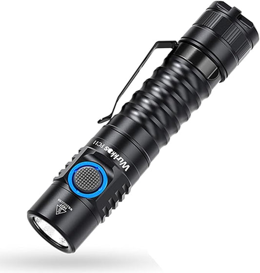 Wurkkos FC11 Flashlight Rechargeable USB C Pocket Flashlight, Max 1300 Lumen Ultra Bright Flashlight, Magnetic Flashlight IP68 Waterproof Flashlight for Camping Hiking Repairing (519A-5000K)