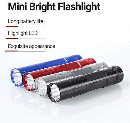Red Mini Flashlight, High Brightness Water-Proof Portable Outdoor Emergency LED Pocket Flashlight Handheld Flashlights for Cycling, Emergency Small Strong Light Keychain