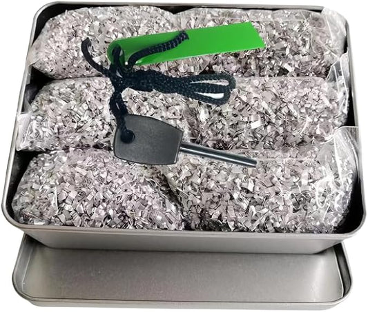 Emergency Fire Starter Kit Magnesium 6 Bags for Camping Hiking Bushcraft Survival Outdoor Hurricane Outage Light Weight Portable + 1 Tin Box