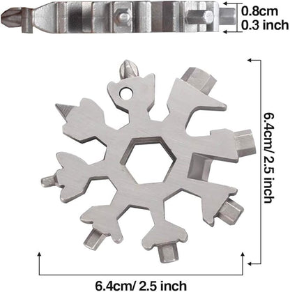 20 In 1 Snowflake Multi-Tool,Great Christmas stocking stuffer,Unique Gifts for Dad Men Women