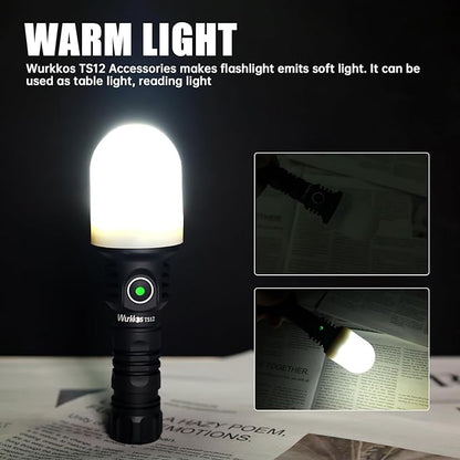Wurkkos TS12 LED Mini Flashlight Rechargeable, 1050 High Lumens Pocket Flashlight, Super Bright Small LED Flash Light, IP68 Waterproof EDC Torch Light for Camping, Outdoors, Hiking, Emergency, Hunting