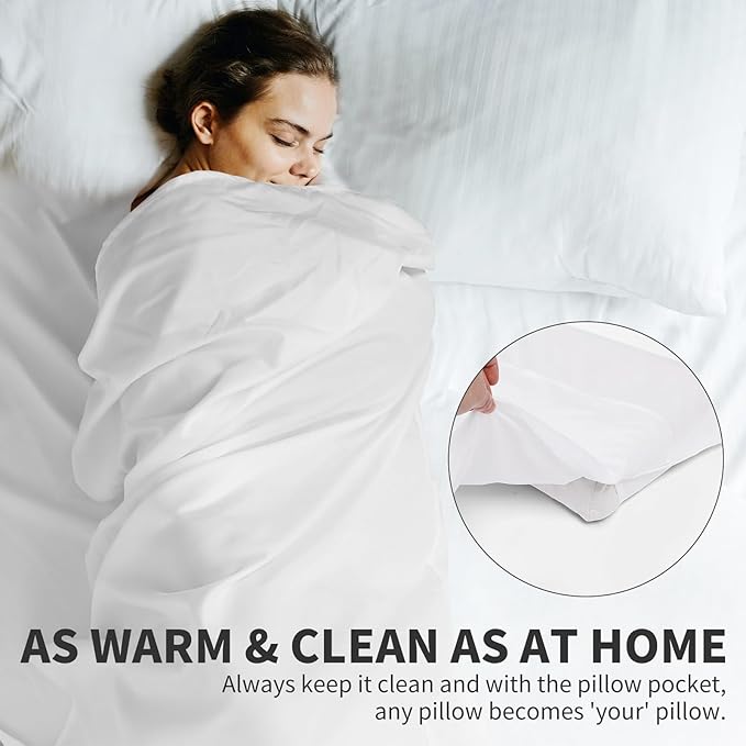 Sleeping Bag Liner Ultralight - Travel Sheets for Hotel, Portable & Comfortable & Quick-Drying Adult Sleep Sack for Camping, Business Trips, Traveling, Hostel