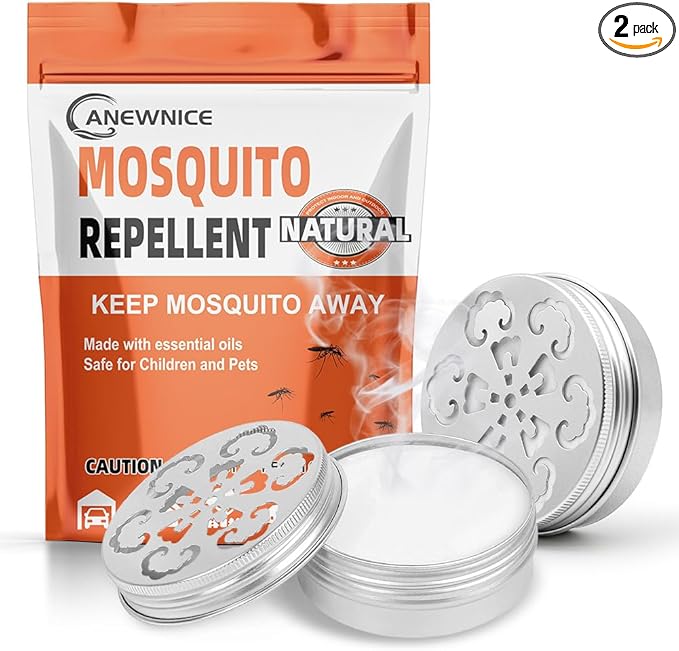 Mosquito Repellent for Patio, Indoors Mosquito Repellant, Mosquitoes Deterrent for Yard, Mosquito Control for Room, Keep Mosquito Away Ticks and Gnats,Indoor Mosquito Repellents 2-Pack, White
