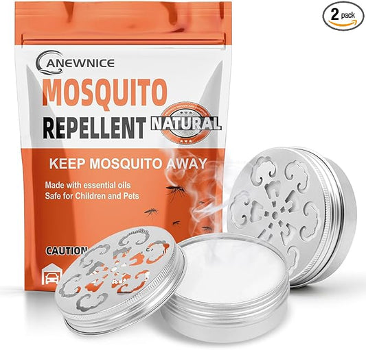 Mosquito Repellent for Patio, Indoors Mosquito Repellant, Mosquitoes Deterrent for Yard, Mosquito Control for Room, Keep Mosquito Away Ticks and Gnats,Indoor Mosquito Repellents 2-Pack, White