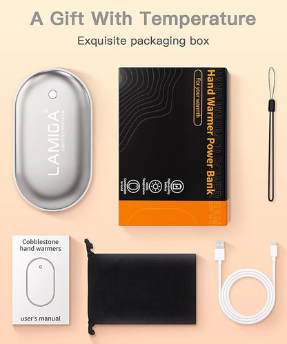 Hand Warmers Rechargeable,Electric Hand Warmer Reusable,5200mAh Portable Powerbank,Hot Hand Pocket Heater for Outdoor Camping and Hunting,The Best Gift for Winter.