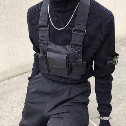 Chest Pack, Radio Chest Harness Chest Front Single Pack Pouch Holster Vest Rig for Motorola Midland Kenwood Baofeng Retevis Walkie Talkie,Functional Waist Packs for Men Women