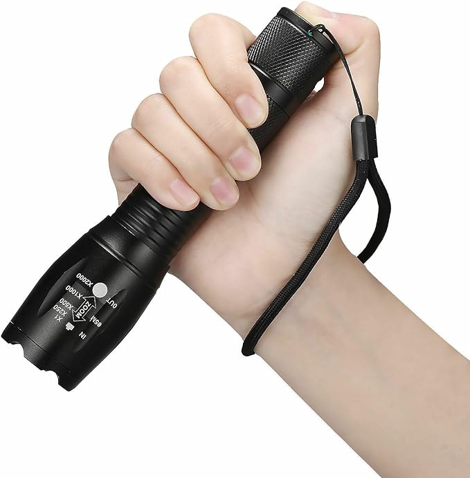 LED Flashlights 3 Pack, High Lumens Waterproof Red Light Flashlight, Green Light Flashlight, Blue Light Flashlight & White Light Combo Torch for Night Observation, Camping, Outdoor Home