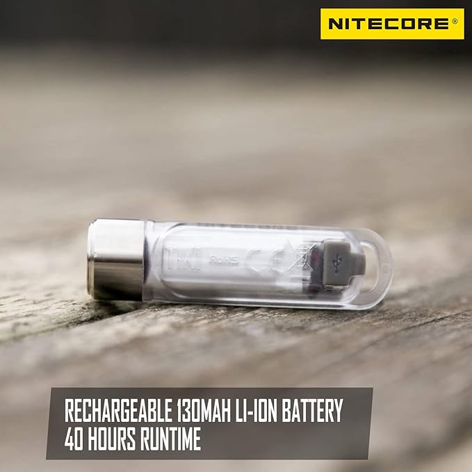 Nitecore Tiki 300 Lumen Keychain Flashlight USB-C Rechargeable EDC Tag