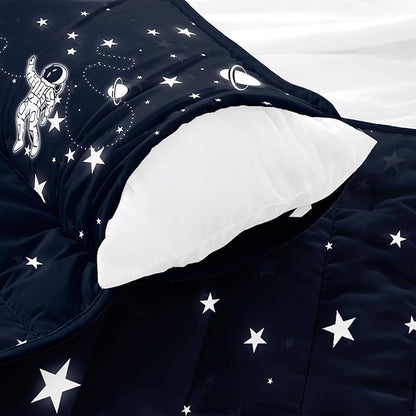 Space Nap Mat - Space Ship Galaxy Sleeping Bag with Removable Pillow - Daycare and Sleepovers Preschool Kindergarten Bedding Set for Kids Toddler Boys Girls
