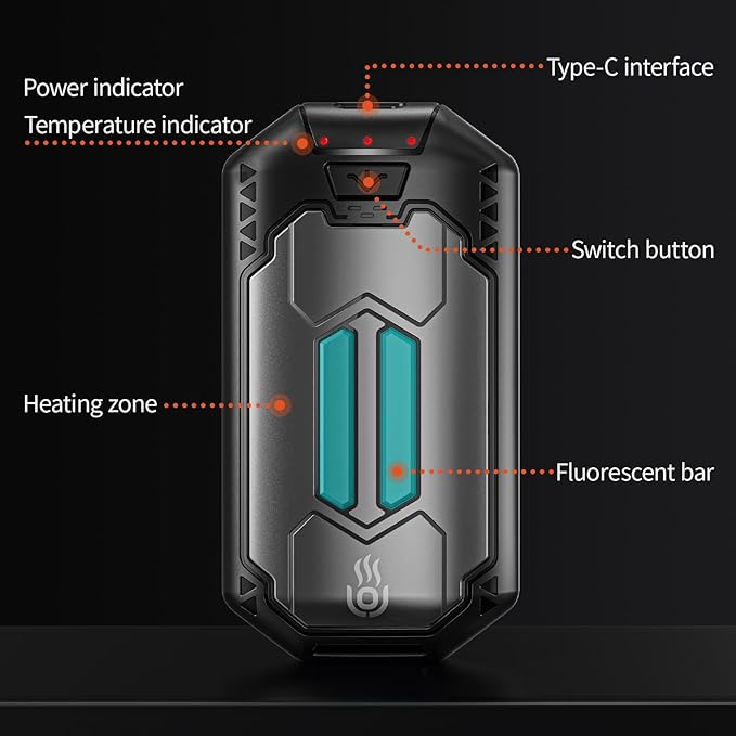 AI Hand Warmers Rechargeable 2 Pack, 6000mAh Electric Hand Warmers with 3 Heat Settings 20Hrs Long Lasting Portable Pocket Heater for Outdoor Camping, Hunting, Golf, Winter Gifts