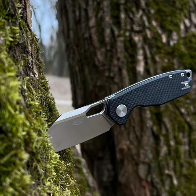 Firebird GANZO FH924-GY Ball Bearing Pocket Folding Knife Wharncliffe D2 Steel Blade G10 Anti-Slip Handle with Clip Camping Hunting Fishing Folder Outdoor EDC Pocket Knife (Gray)