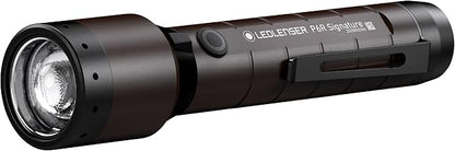 Ledlenser, P6R Signature Rechargeable Flashlight, High Power Premium LED, 1400 Lumens, Waterproof Light for Outdoor Use, Home, Camping, Black
