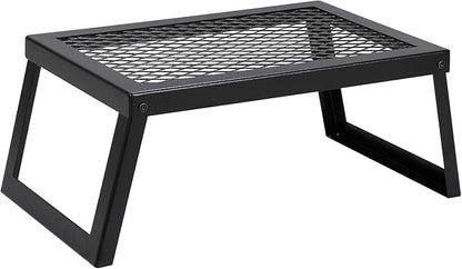 VEVOR Folding Campfire Grill, Heavy Duty Steel Mesh Grate, 18" Portable Camping Grates Over Fire Pit, Camp Fire Cooking Equipment with Legs Carrying Bag, Grilling Rack for Outdoor Open Flame Cooking
