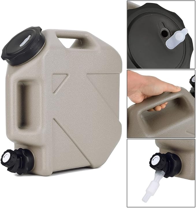 Water Container with Spigot - 2.6Gallon/3.2Gallon Water Jug Portable Camping Water Tank BPA Free - Emergency Water Storage for Camp Outdoor Hiking