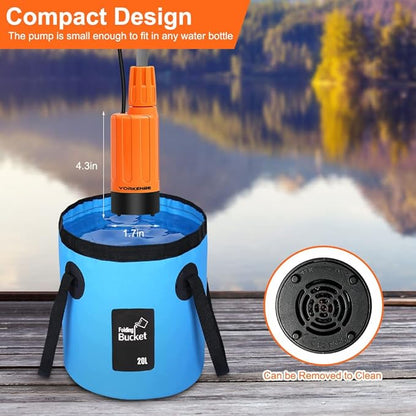 Portable Shower for Camping, Rechargeable Portable Camping Shower, Camp Shower with Double Portable Shower Head and 2 Flow Mode, Camping Shower for Hiking Beach Swimming Outdoor Traveling
