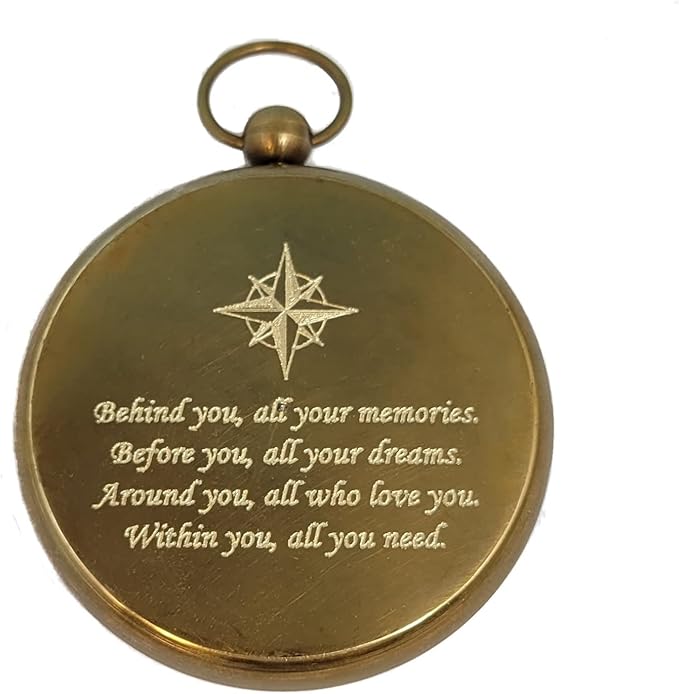 Engraved Compass for Son, Grandson | Personalized Baptism Gifts for Boys | Graduation Gift for Him