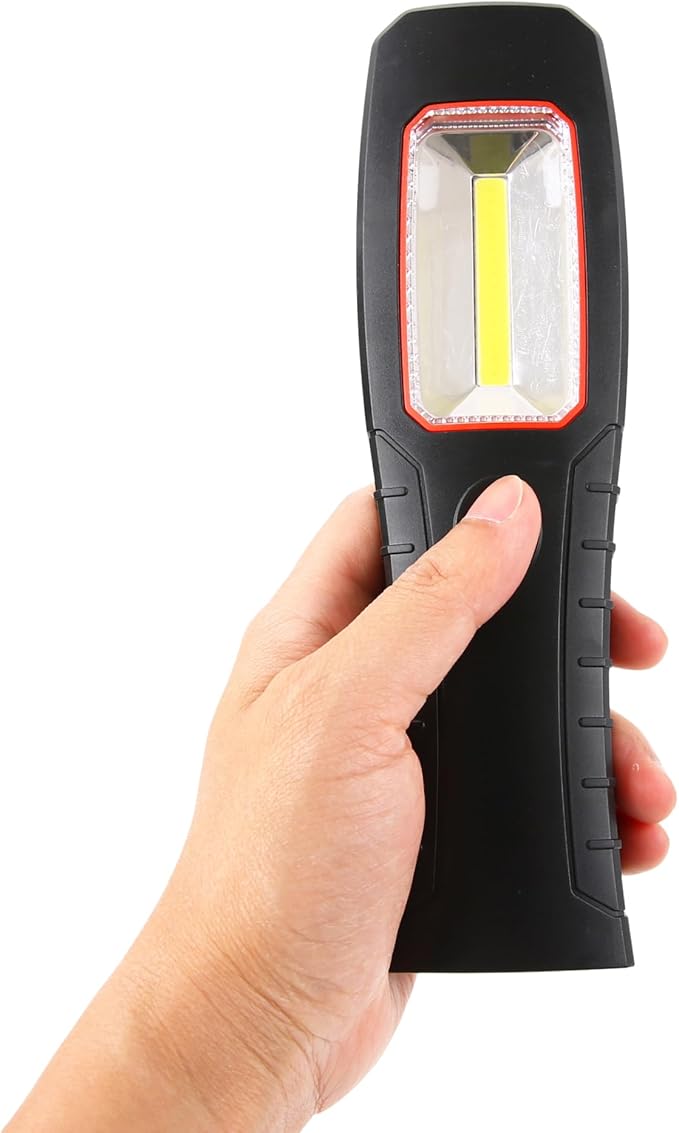 LED Magnetic Battery Work Light,Portable 2 Modes COB Trouble Lamp with Hook for Mechanic,Emergency,Camping,Home,BBQ,Grill(Battery NOT Included)