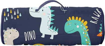 Space Nap Mat - Space Ship Galaxy Sleeping Bag with Removable Pillow - Daycare and Sleepovers Preschool Kindergarten Bedding Set for Kids Toddler Boys Girls