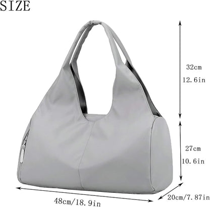 forestfish Yoga Gym Bag for Women with Shoes Compartment & Wet Dry Storage Pockets Lightweight Duffel Bag