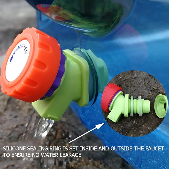 Water Storage Containers, Camping Water Container, Portable Water Tank with Faucet Camping Bucket with Tap Water Jug with Spigot BPA Free Emergency Water Storage for Outdoor Camping Hiking