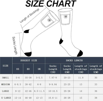 Heated Socks for Women Men,Foot Warmers Electric Rechargable Battery Heating Socks,Winter Cold Feet Hunting Ski Camping Hiking Riding Motorcycle Snowboating Thermal Warm Socks