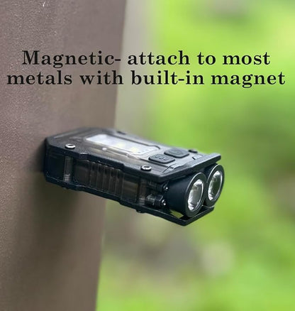 O' Brothers Outdoors Emergency Survival Small EDC Portable Keychain Flashlight LED for Sports Camping Hiking Fishing, Black, mw-s9037