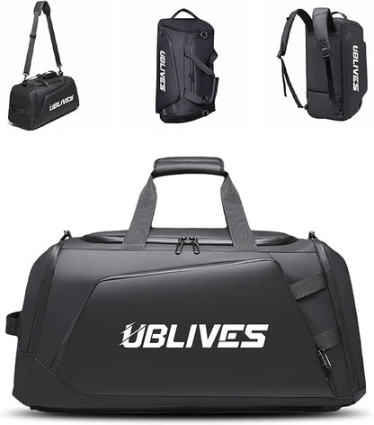Gym Duffel Bag for Men Women with Shoe Compartment, Waterproof Sports Crossbody Bag Backpack with Dry and Wet Seperation for Travel Sports Yoga Fitness Workout